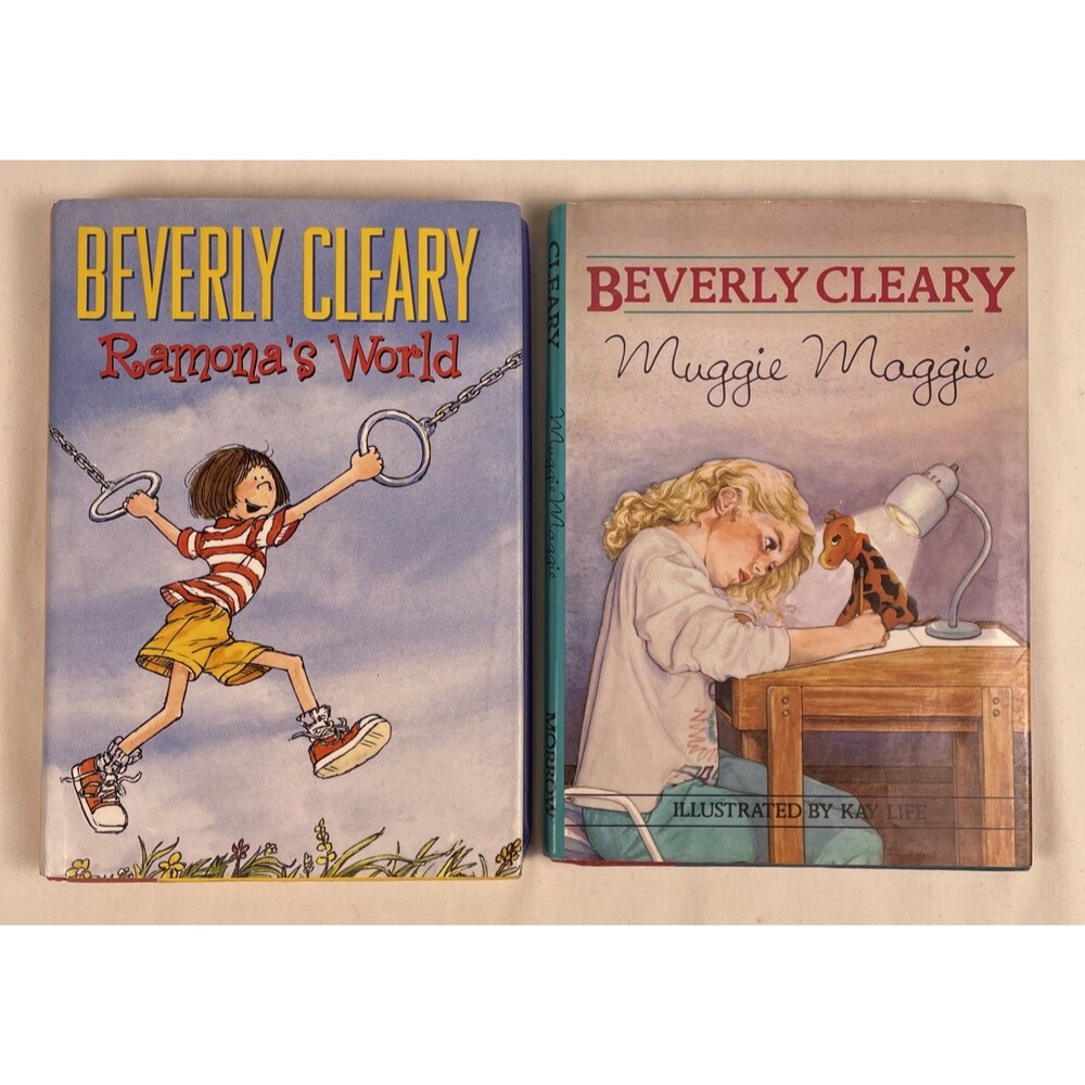 Beverly Cleary Lot of 2 Children's Chapter Books: Maggie Maggie, Ramona's World